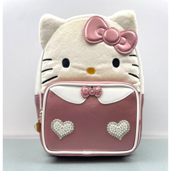 Her Universe Hello Kitty Rhinestone Fuzzy Mini Backpack - Picture 13 of 16